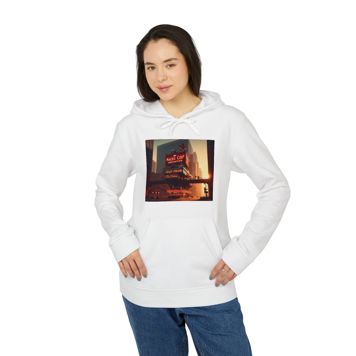 Macke Custom adidas Fleece Hoodie – Printify Fulfilled