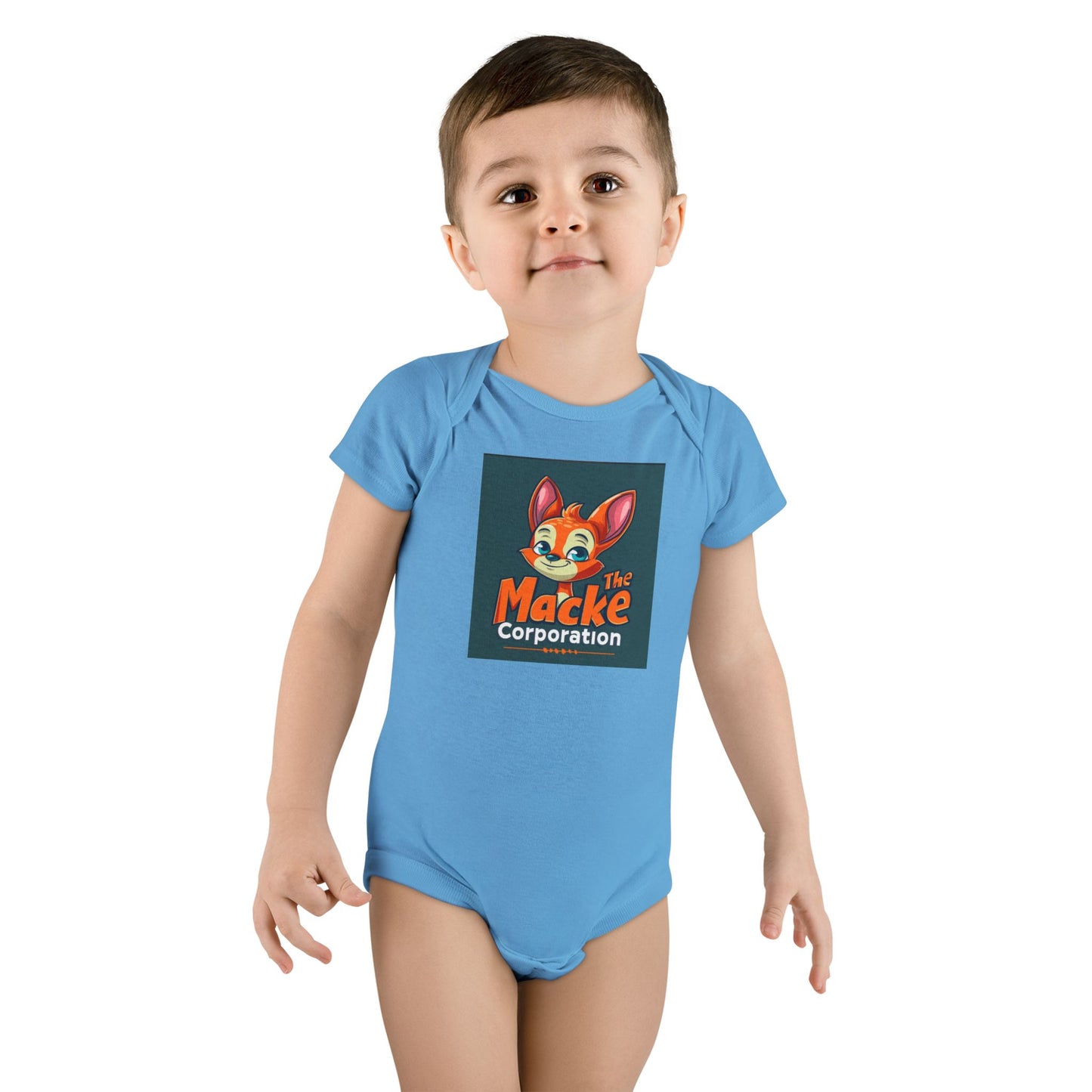 Cute Macke Corporation Baby Onesie – Adorable Short Sleeve Bodysuit for Little Ones