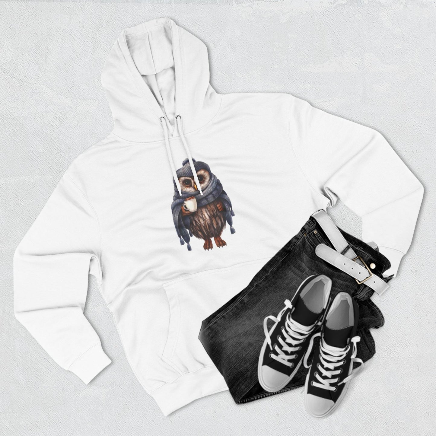 Cozy Owl Fleece Hoodie - Perfect for Nature Lovers