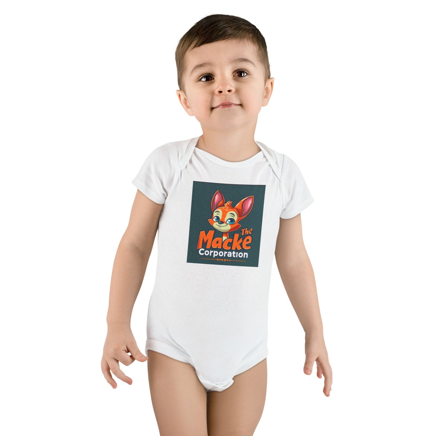 Cute Macke Corporation Baby Onesie – Adorable Short Sleeve Bodysuit for Little Ones