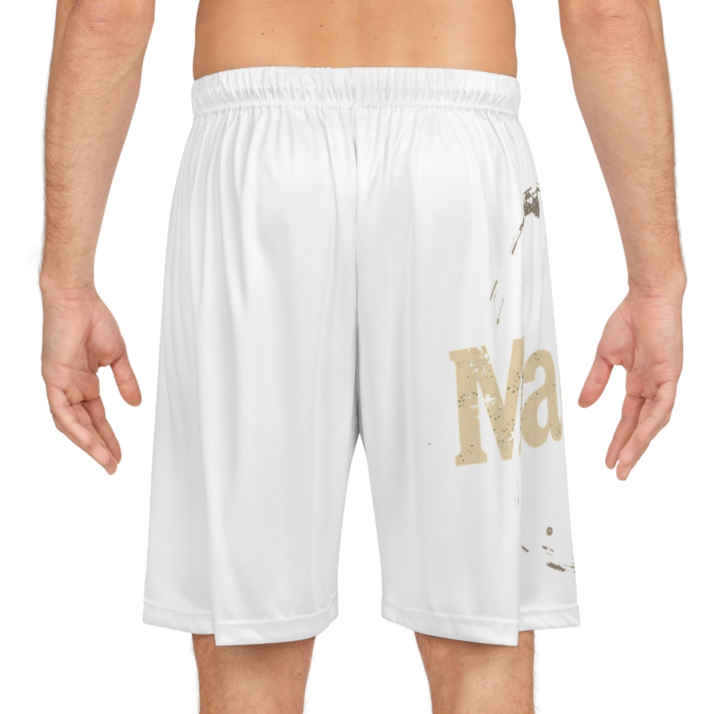 Macke Custom Stylish Basketball Shorts for Active Days | Sporty White Design with Trendy Graphics