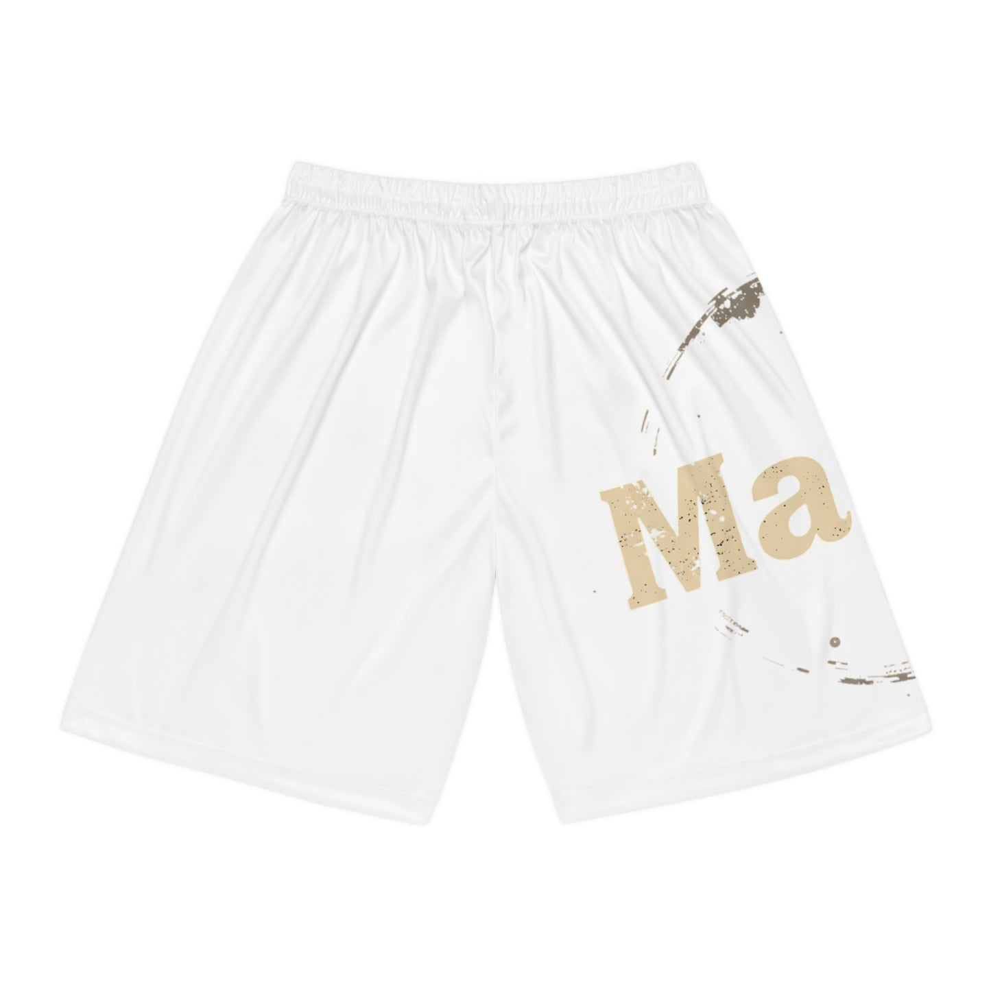 Macke Custom Stylish Basketball Shorts for Active Days | Sporty White Design with Trendy Graphics