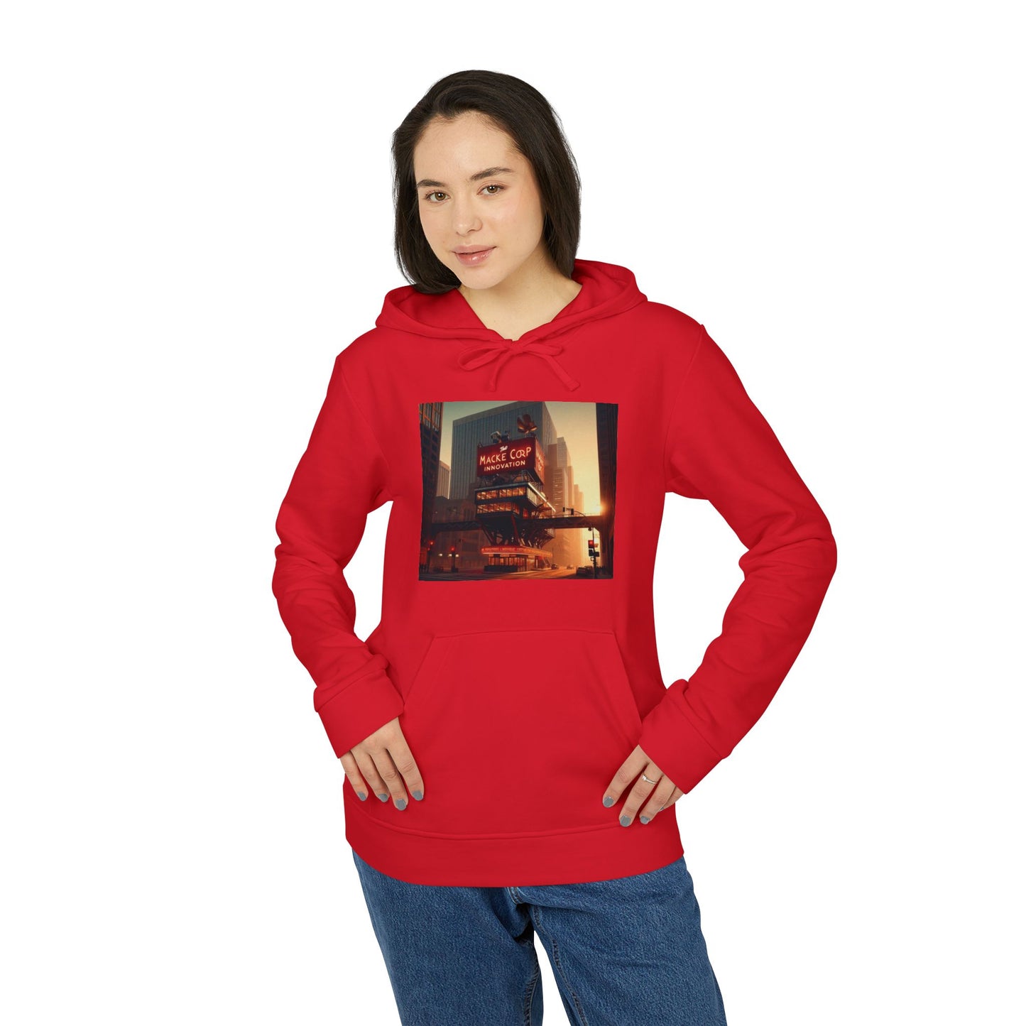 Macke Custom adidas Fleece Hoodie – Printify Fulfilled