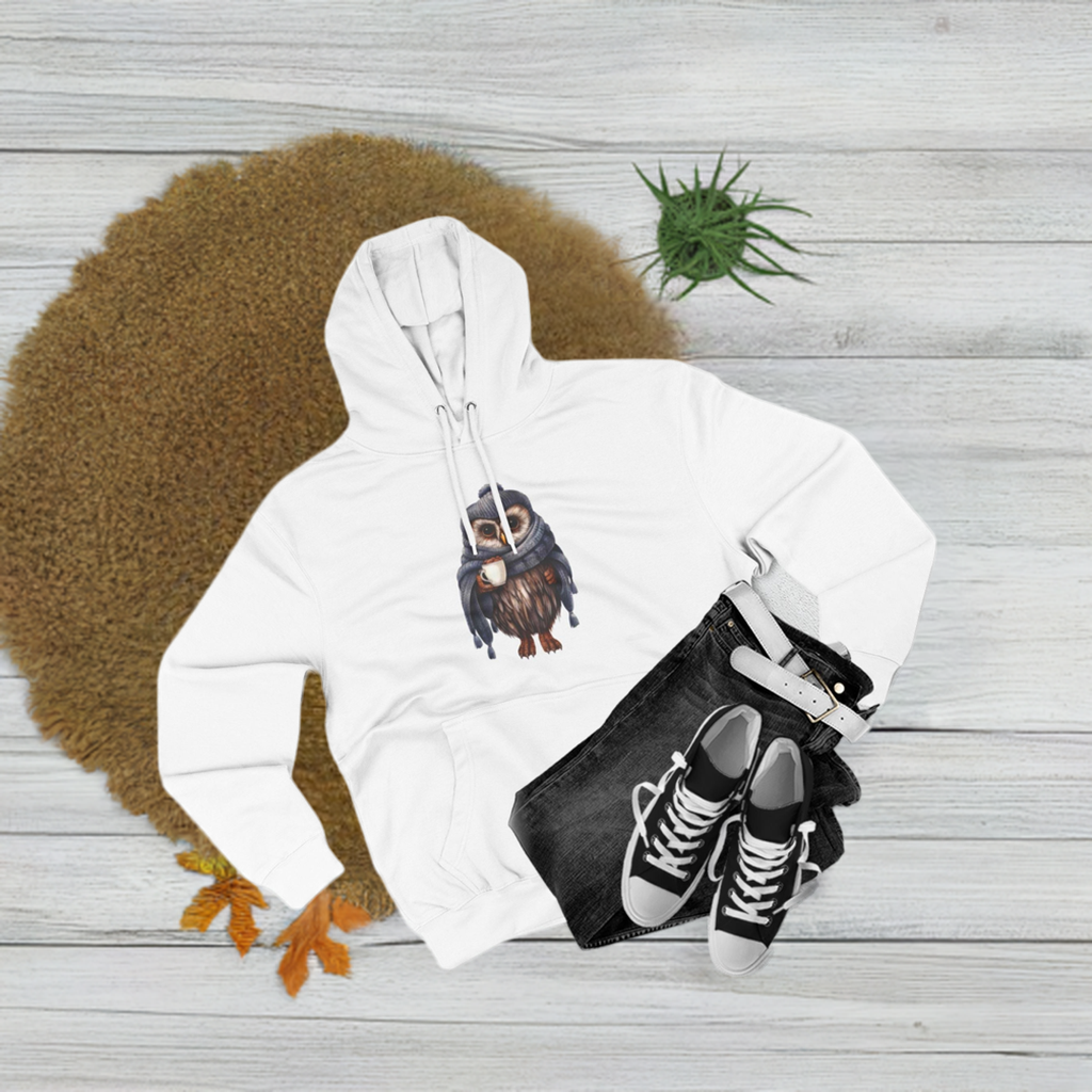 Cozy Owl Fleece Hoodie - Perfect for Nature Lovers