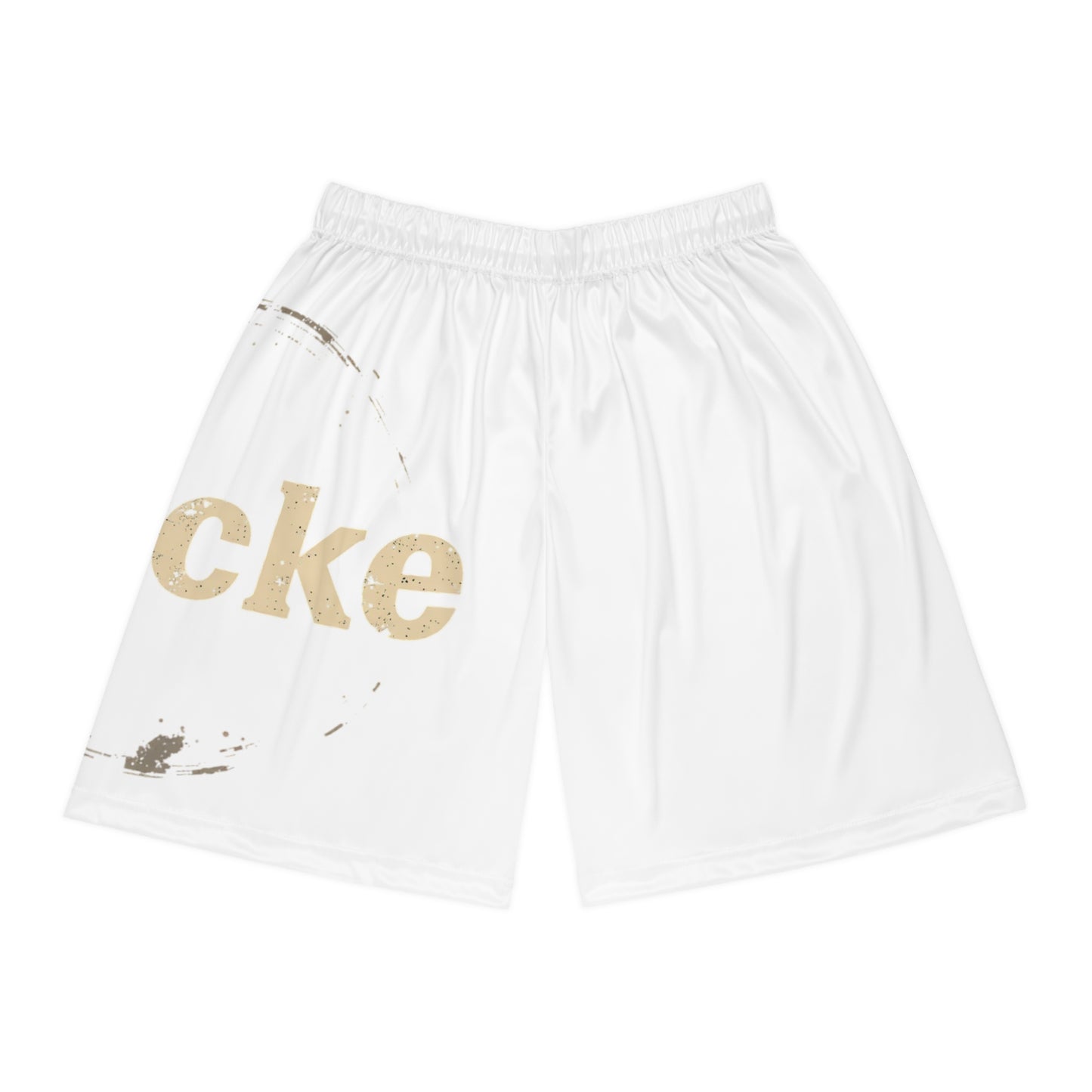 Macke Custom Stylish Basketball Shorts for Active Days | Sporty White Design with Trendy Graphics