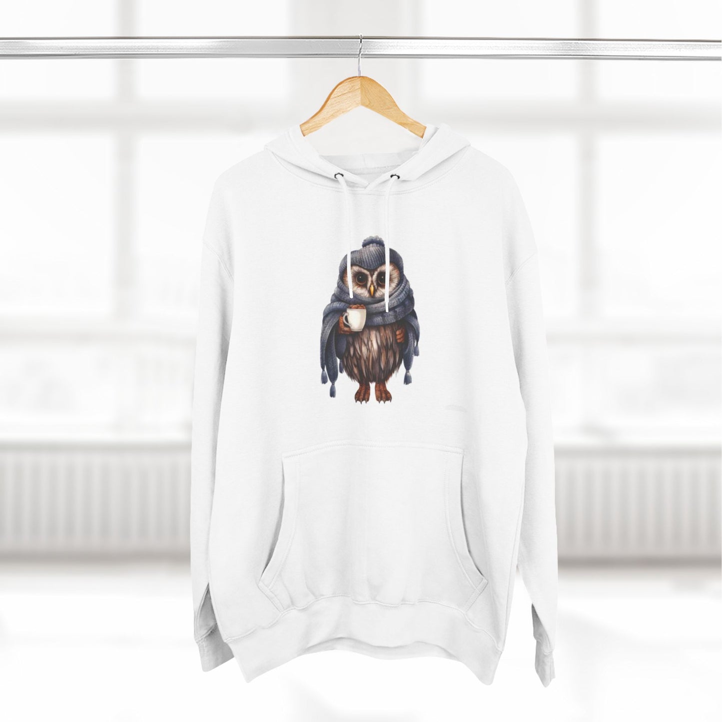Cozy Owl Fleece Hoodie - Perfect for Nature Lovers