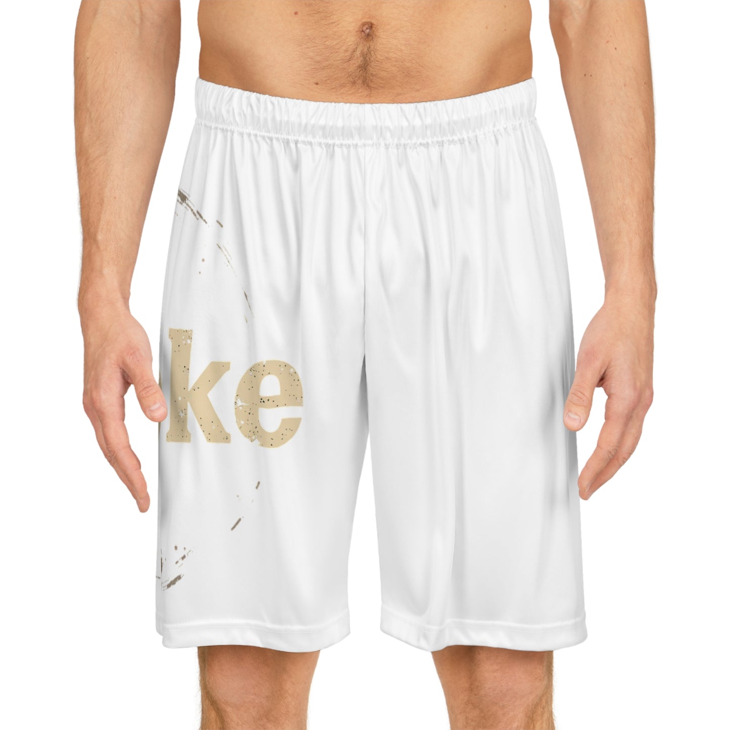Macke Custom Stylish Basketball Shorts for Active Days | Sporty White Design with Trendy Graphics
