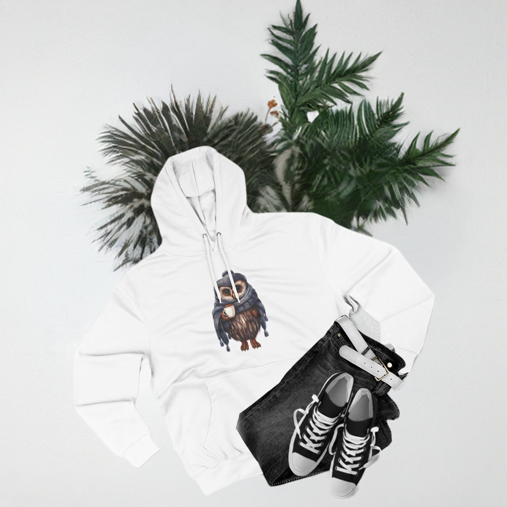 Cozy Owl Fleece Hoodie - Perfect for Nature Lovers